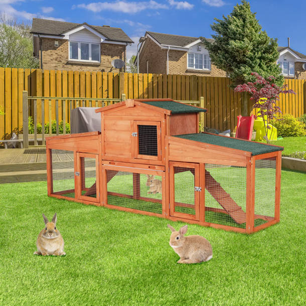 Tucker Murphy Pet™ Daleysa Weather Resistant Rabbit Hutch with Ramp